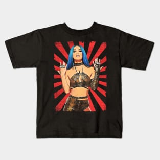 Sasha Bank Wrestling Fan Art Kids T-Shirt